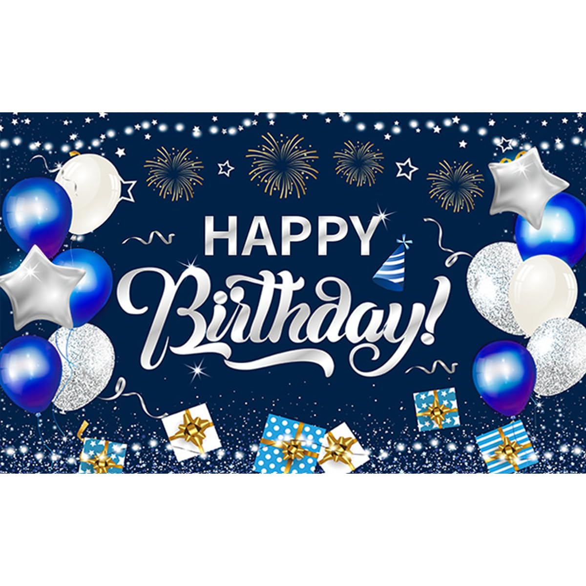 HASTHIP Happy Birthday Decorations Banner, Supplies Photo Background Decoration Supplies Celebration, 70.8 x 45.2 Inch HASTHIP Happy Birthday Decorations Banner, Supplies Photo Background Decoration Supplies Celebration, 70.8 x 45.2 Inch